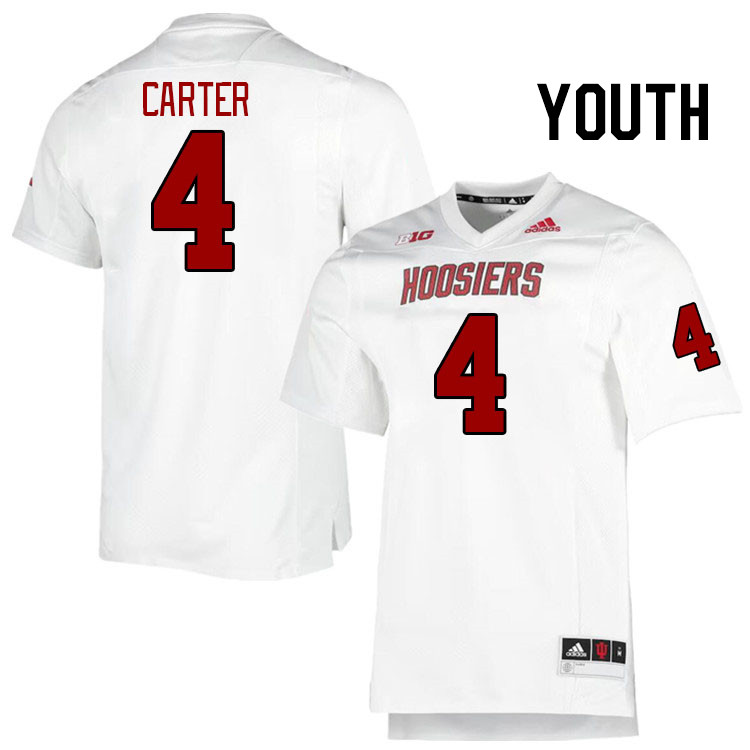 Youth #4 DeQuece Carter Indiana Hoosiers College Football Jerseys Stitched Sale-Retro